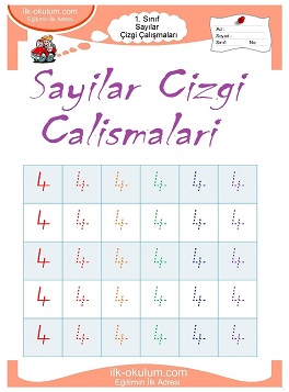 Çocuklar İçin Çizgi Çalışma Sayfaları 